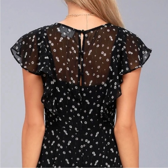 Lost + Wander Size L Daisy Print Sheer Dress NWOT - Picture 6 of 9